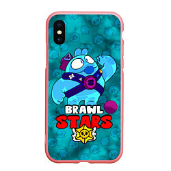 Чехол iPhone XS Max матовый Brawl StarsSqueak, цвет: 3D-баблгам