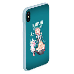 Чехол iPhone XS Max матовый Чиаки Нанами Danganronpa 2, цвет: 3D-голубой — фото 2