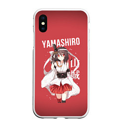 Чехол iPhone XS Max матовый Аниме Yamashiro Ямаширо, цвет: 3D-белый