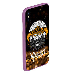 Чехол iPhone XS Max матовый Valheim Viking Gold, цвет: 3D-фиолетовый — фото 2