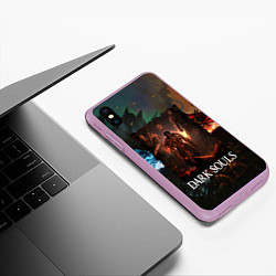 Чехол iPhone XS Max матовый DARKSOULS ТЕМНЫЕ ДУШИ, цвет: 3D-сиреневый — фото 2