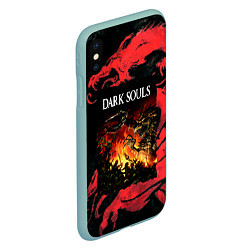 Чехол iPhone XS Max матовый DARKSOULS DRAGON AGE, цвет: 3D-мятный — фото 2