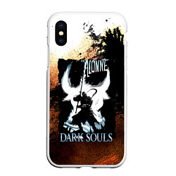 Чехол iPhone XS Max матовый DARKSOULS KNIGHT, цвет: 3D-белый