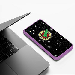Чехол iPhone XS Max матовый Межпланетный Экспресс Футурама, цвет: 3D-фиолетовый — фото 2