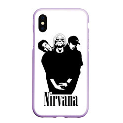 Чехол iPhone XS Max матовый Nirvana Группа