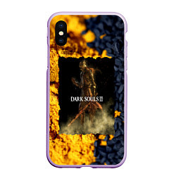 Чехол iPhone XS Max матовый DARK SOULS 3, цвет: 3D-сиреневый