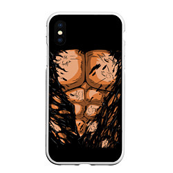 Чехол iPhone XS Max матовый Идеальный Торс, цвет: 3D-белый