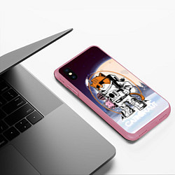 Чехол iPhone XS Max матовый Catronaut, цвет: 3D-малиновый — фото 2