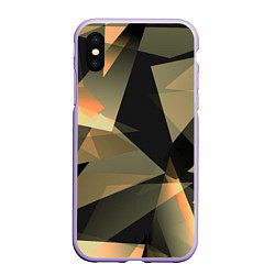 Чехол iPhone XS Max матовый Broken glass, цвет: 3D-светло-сиреневый