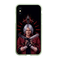 Чехол iPhone XS Max матовый Saint Dante, цвет: 3D-салатовый