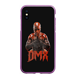 Чехол iPhone XS Max матовый Эрл Симмонс DMX, цвет: 3D-фиолетовый