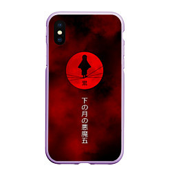 Чехол iPhone XS Max матовый Клинок, рассекающий демонов Kimetsu no Yaiba, цвет: 3D-сиреневый