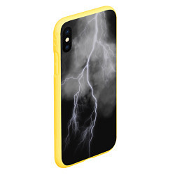 Чехол iPhone XS Max матовый Гроза, цвет: 3D-желтый — фото 2