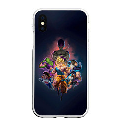 Чехол iPhone XS Max матовый Dragon ball Team, цвет: 3D-белый