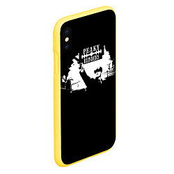 Чехол iPhone XS Max матовый Peaky BlindersОстрые Козырьки, цвет: 3D-желтый — фото 2
