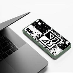 Чехол iPhone XS Max матовый GEOMETRY DASH ГЕОМЕТРИ ДАШ, цвет: 3D-темно-зеленый — фото 2