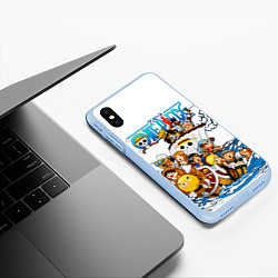 Чехол iPhone XS Max матовый ONE PIECE ВАН ПИС МОРЕ, цвет: 3D-голубой — фото 2