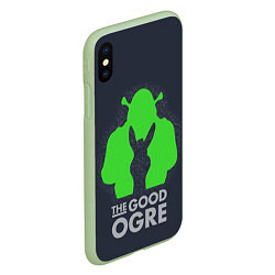 Чехол iPhone XS Max матовый Shrek: Im good ogre, цвет: 3D-салатовый — фото 2