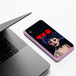 Чехол iPhone XS Max матовый Love, Death and Robots Lora Z, цвет: 3D-сиреневый — фото 2