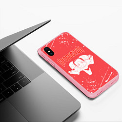 Чехол iPhone XS Max матовый Кровосток Реп группа Z, цвет: 3D-баблгам — фото 2