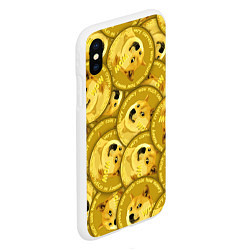 Чехол iPhone XS Max матовый DOGECOIN DOGE ДОГИКОИН, цвет: 3D-белый — фото 2