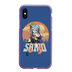 Чехол iPhone XS Max матовый Shiro princess, цвет: 3D-фиолетовый