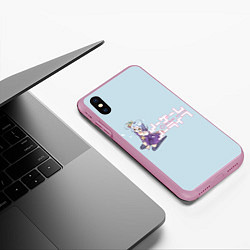 Чехол iPhone XS Max матовый No game no life, цвет: 3D-розовый — фото 2