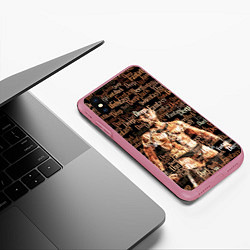 Чехол iPhone XS Max матовый Deep Dark Fantasy, цвет: 3D-малиновый — фото 2