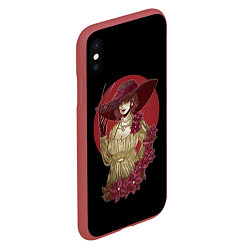 Чехол iPhone XS Max матовый Мадам Димитреску, цвет: 3D-красный — фото 2
