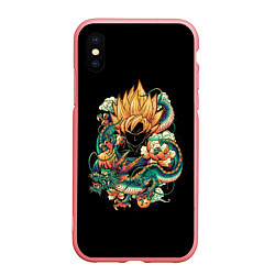 Чехол iPhone XS Max матовый Dragon Ball Retro Style, цвет: 3D-баблгам