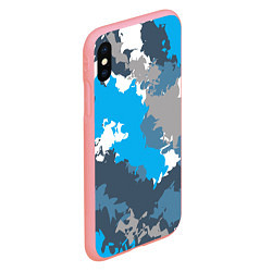 Чехол iPhone XS Max матовый Камуфляж ледяной, цвет: 3D-баблгам — фото 2