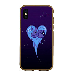 Чехол iPhone XS Max матовый Princess Luna, цвет: 3D-коричневый