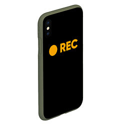 Чехол iPhone XS Max матовый REC, цвет: 3D-темно-зеленый — фото 2