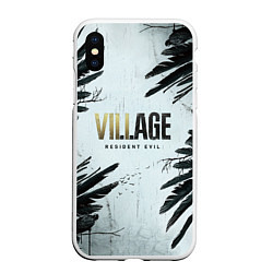 Чехол iPhone XS Max матовый Resident Evil Village Crow, цвет: 3D-белый