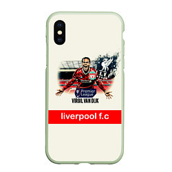 Чехол iPhone XS Max матовый Вирджил ван Дейк YNWA, цвет: 3D-салатовый