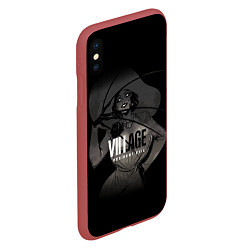 Чехол iPhone XS Max матовый Resident Evil Леди Димитреску, цвет: 3D-красный — фото 2