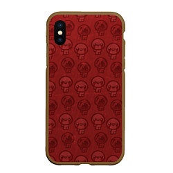 Чехол iPhone XS Max матовый Isaacs pattern, цвет: 3D-коричневый
