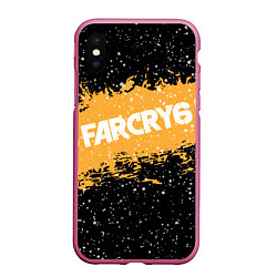 Чехол iPhone XS Max матовый Far Cry 6, цвет: 3D-малиновый