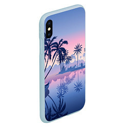 Чехол iPhone XS Max матовый Тихая заводь, цвет: 3D-голубой — фото 2