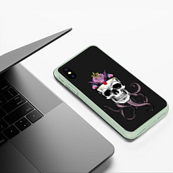 Чехол iPhone XS Max матовый Octo-Queen, цвет: 3D-салатовый — фото 2