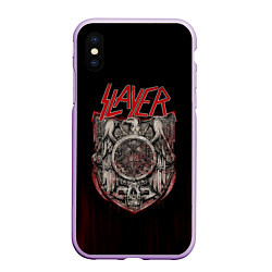 Чехол iPhone XS Max матовый Slayer, цвет: 3D-сиреневый