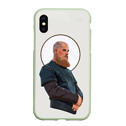 Чехол iPhone XS Max матовый Ragnarr Saint, цвет: 3D-салатовый