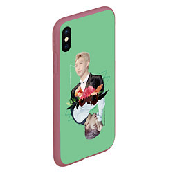 Чехол iPhone XS Max матовый RM x J-Hope, цвет: 3D-малиновый — фото 2