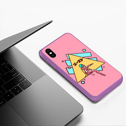 Чехол iPhone XS Max матовый Motoko Art, цвет: 3D-фиолетовый — фото 2