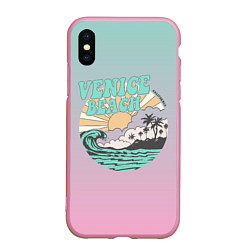 Чехол iPhone XS Max матовый VENICE BEACH, цвет: 3D-розовый