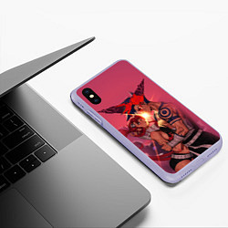 Чехол iPhone XS Max матовый Kamina & Yoko, цвет: 3D-светло-сиреневый — фото 2