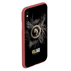 Чехол iPhone XS Max матовый Resident Evil Village, цвет: 3D-красный — фото 2