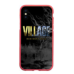 Чехол iPhone XS Max матовый Resident Evil Village, цвет: 3D-красный