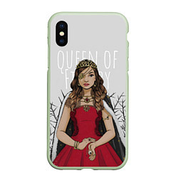 Чехол iPhone XS Max матовый Queen of Fillory, цвет: 3D-салатовый