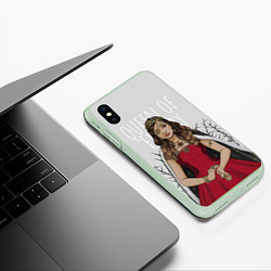 Чехол iPhone XS Max матовый Queen of Fillory, цвет: 3D-салатовый — фото 2